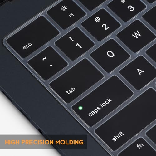 CaseBuy Keyboard Cover for 2025 2024 2023 MacBook Air 15 inch M4 M3 M2 Chip A2941 A3114 A3241, 2025 2024 2023 2022 MacBook Air 13.6" M4 M3 M2 A3240 A3113 A2681 US Keyboard Protector -Black - Image 4