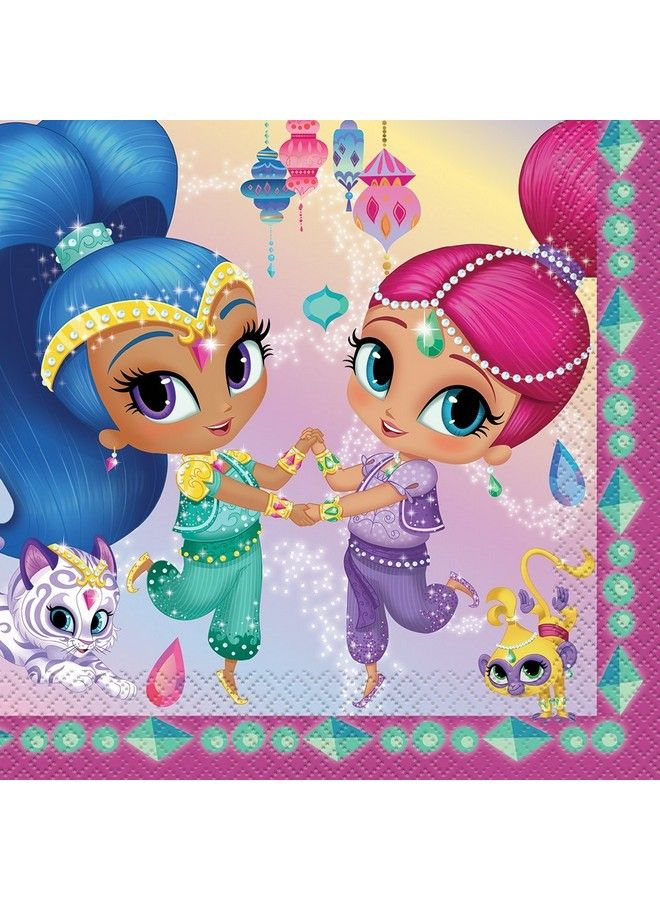 Unique Shimmer And Shine Luncheon Paper Napkins 6.5" X 6.5" 16 Pcs - Image 1