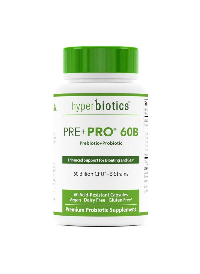 Hyperbiotics Tics Vegan Prebiotics Plus Probiotics For Women And Men ; Advanced Strength Capsules ; Premium Nutritional Supplement ; Digestive And Immune System Health ; 60 Billion Cfu ; 60 Count - Image 2