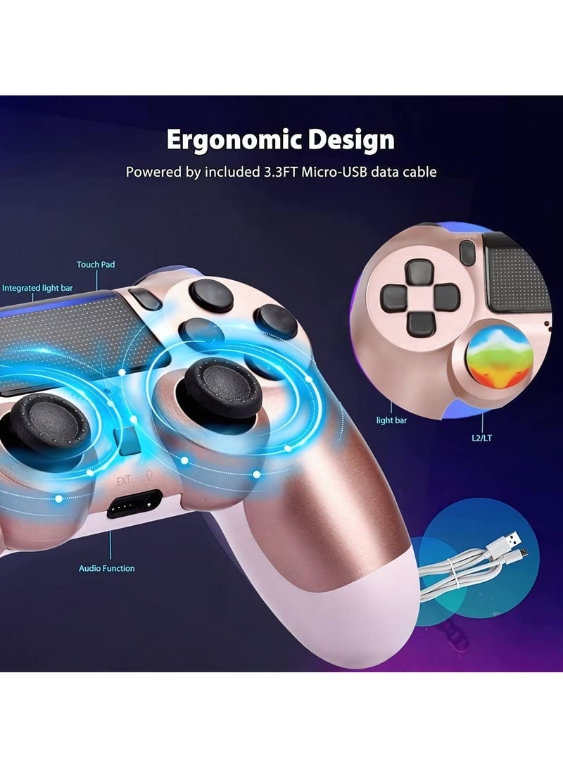 Wireless Controller for Computer Games with Dual Vibration, DualShock Wireless Controller for PS4, Clickable Touchpad and Anti-Slip - Image 4
