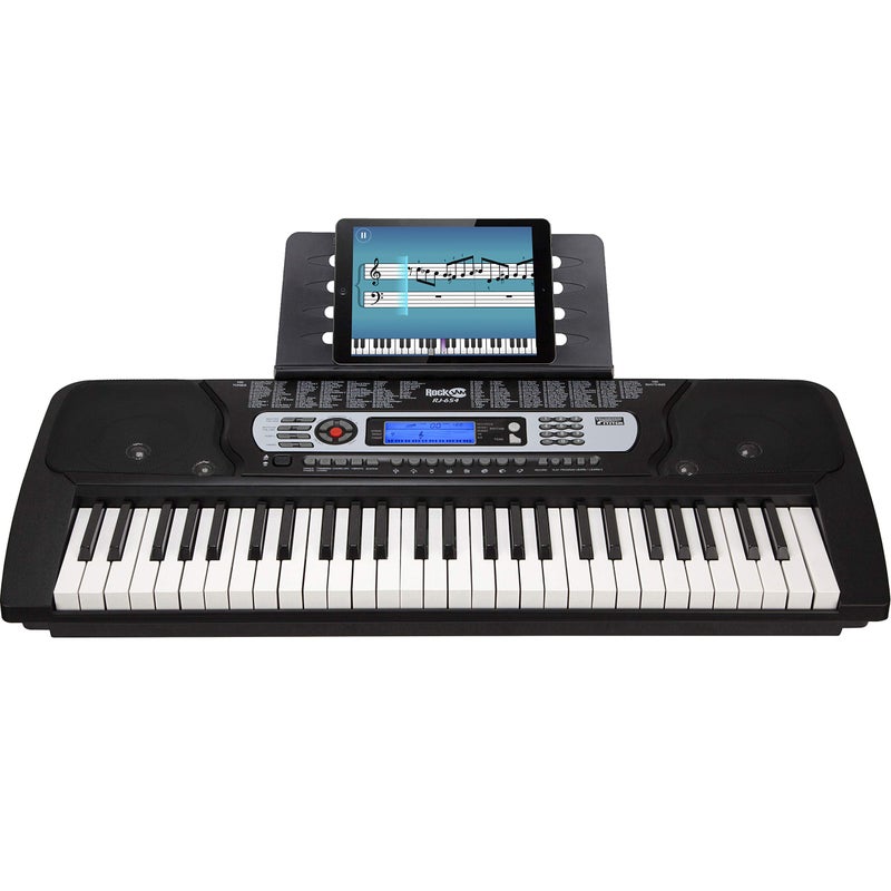 RockJam 54 Key Keyboard Piano with Power Supply, Sheet Music Stand, Piano Note Stickers & Lessons - Image 2