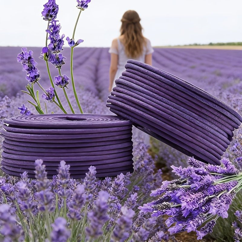 Premium Lavender Scented Spiral Incense Plate 24 Pack Long Lasting Floral Fragrance For Outdoor Activities Terrace Balcony Poolside Camping Garden Summer Essential Gift - Image 2