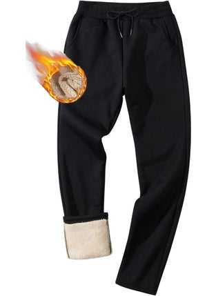 Men's Ultra Thermal Winter Sherpa Lined Active Running Normal Leg Jogger Sweatpants