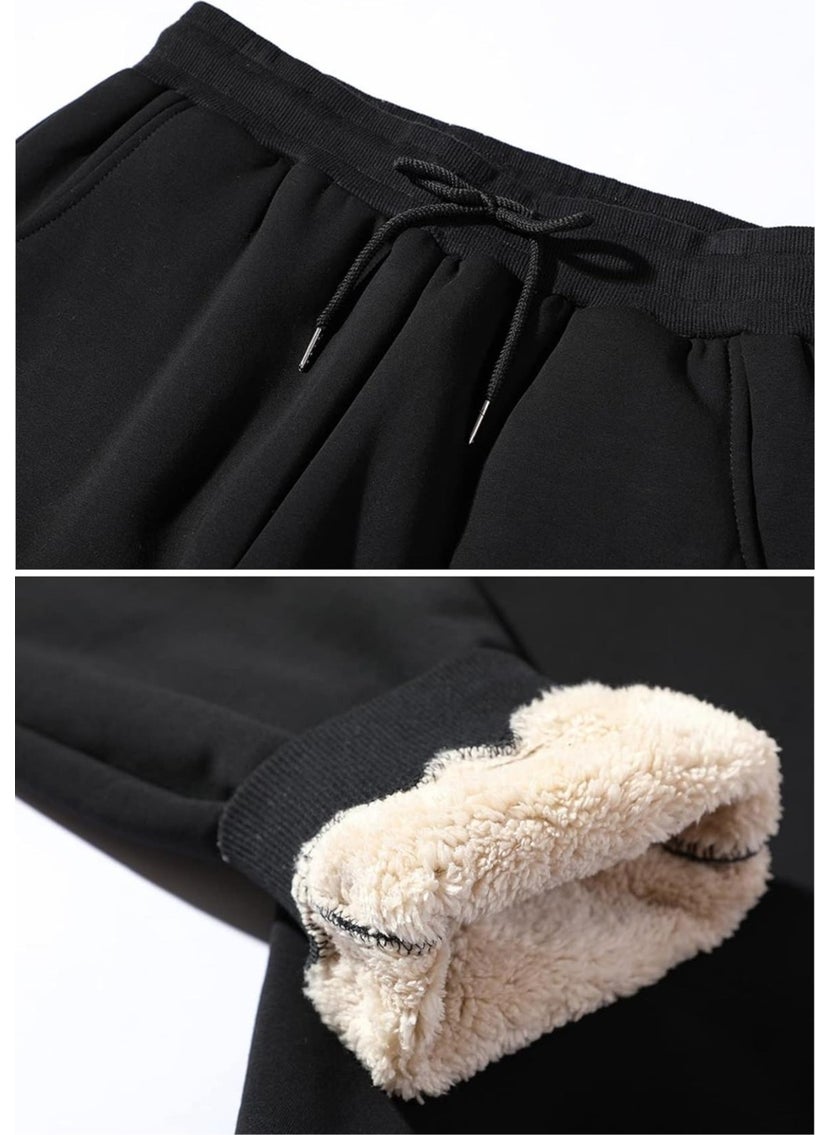 Ghassy Co. - Men's Ultra Thermal Winter Sherpa Lined Active Running Normal Leg Jogger Sweatpants - Image 1