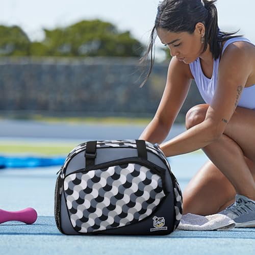 Boulder Bee Premium Pickleball Bags PickleBall Tote Bag for Women Womens HandShoulder Gym Bag w Water Bottle Holder With RacquetPaddle Holder Blue Wave - Image 3