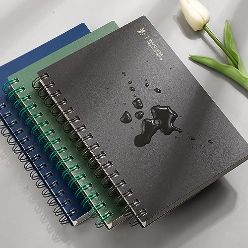 EMSHOI A5 Spiral Notebook College Ruled Lined Journal, Small 5.7" X 8.22", 300 Pages/150 Sheets, 100gsm Thick Paper, Waterproof Hardcover, for Office School Women Men Work Writing Notes, Coffee - Image 5