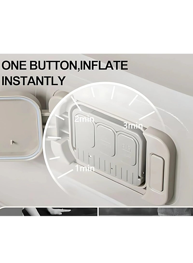 DIGI CORE Air Mattress Queen with Built-in Pump, 40-Hole Inflatable Bed for Home, Guest & Camping, Rechargeable 4000mAh Pump, 3-Min Fast Inflate, Dual Pillows, Foldable Blow-Up Mattress, Supports 300kg 200X150X40CM - Image 4