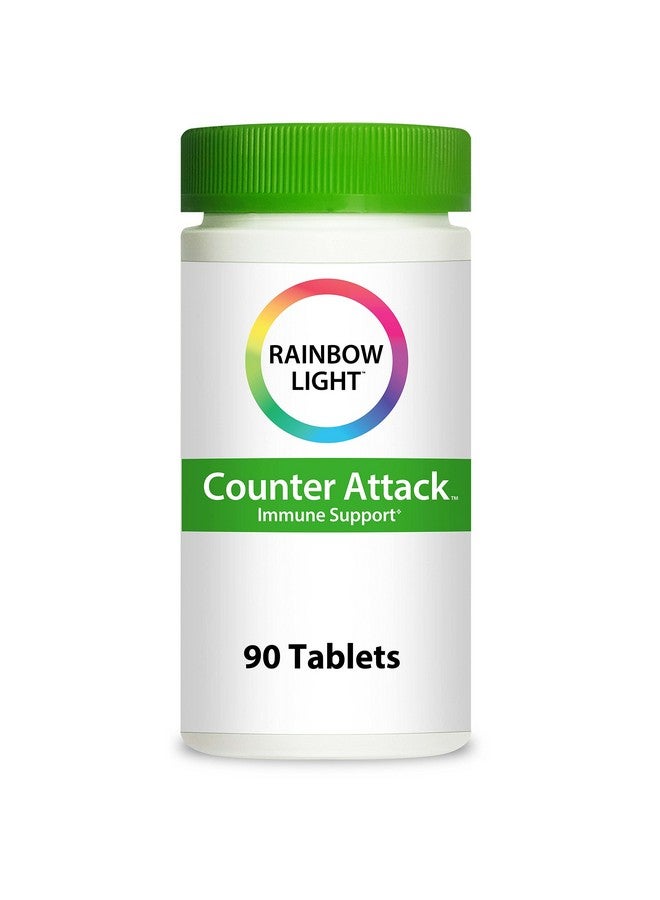 Rainbow Light Counter Attack Immune Support, Dietary Supplement Provides Immune Support, With Vitamin C, Zinc and 3 Targeted Herbal Blends, Vegan and Gluten Free, 90 Count - Image 1