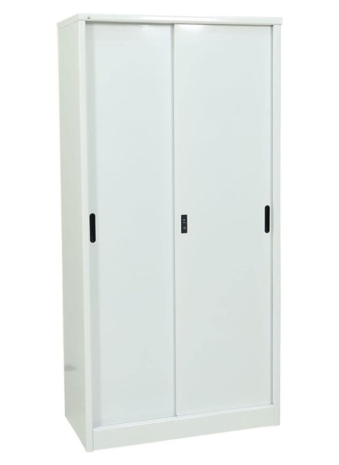 RIGID خزانة مكتب بأبواب منزلقة من الفولاذ المنحني باللون الأبيض 183x90x45.5 سم  - Image 5