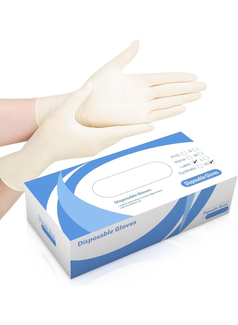 Powder-Free Disposable Latex Gloves – 100 pcs – Non-Sterile, Ambidextrous, Multipurpose - Image 2