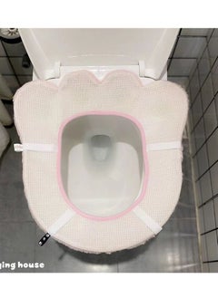 A.M Bathroom Thicken Toilet Seat Cover Cushion Pads, Soft Warm Toilet Seat Covers Bathroom Toilet Seat Cover Mat Universal.Winter Washable Thick Waterproof Stick Style Net Celebrity Toilet Seat Cover  - Image 4
