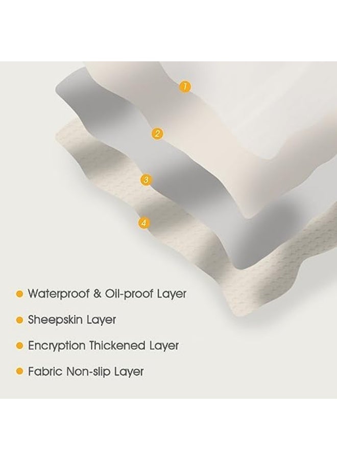 Arabest Tablecloth Soft Leather Rectangle Table Cloths, Waterproof Warm Tablecloth for Party, Camping, Picnic, Kitchen and Dining Room Table Decor (140*180cm, White) - Image 2