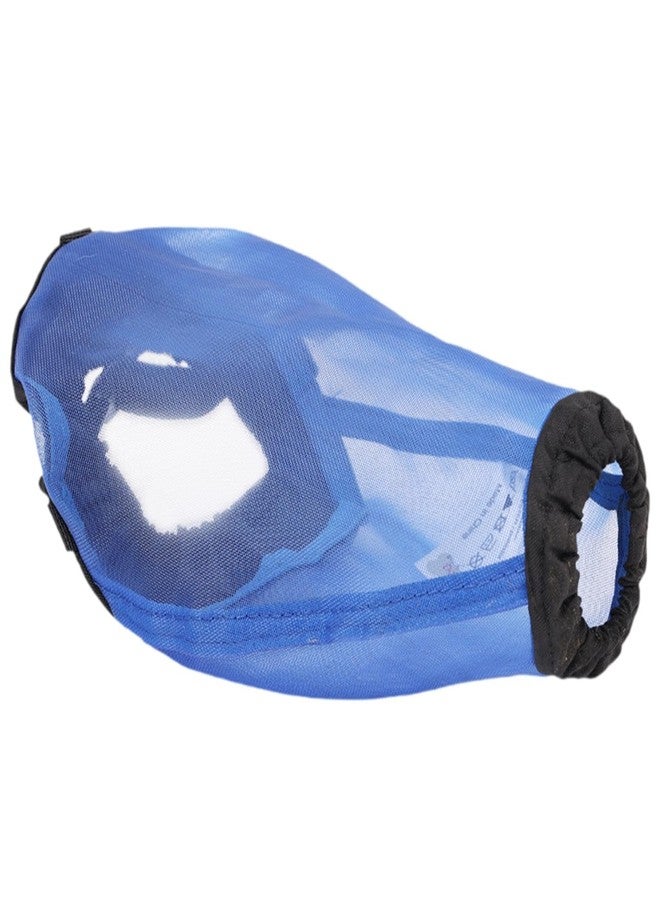 IEUDNS Foxtail Mask for Dogs, Dog Face Guard, Adjustable Head Net, Field Cover, Polyester, Blue, L - Image 5