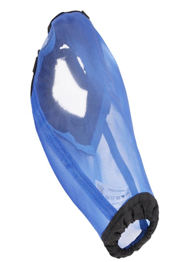 IEUDNS Foxtail Mask for Dogs, Dog Face Guard, Adjustable Head Net, Field Cover, Polyester, Blue, L - Image 1