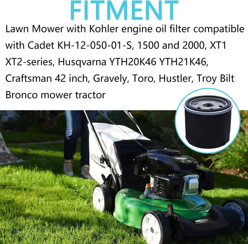 VKVXCLON 2 Pcs Oil Filter Replacement for Kohler Engine Lawn Mower 1205001-S - Image 4