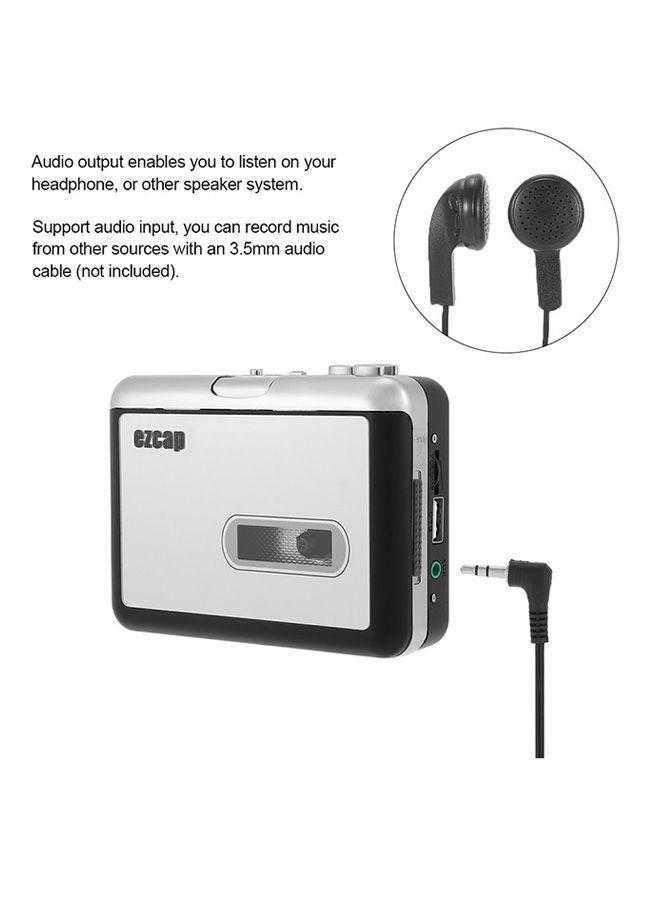 NIBEMINENT Cassette Tape-To-MP3 Converter V2419 Black/Grey  - Image 5