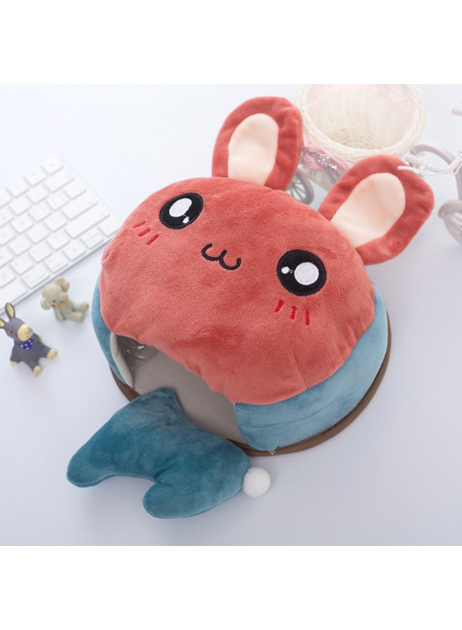 Winter Computer USB Heating Hand Warmer Heated Mouse Pad Cartoon Warm Mouse Pad Heated Hand Warmer Wrist Mouse-Color:Rabbit-one Body [plus One 1m Extension Cord] - Image 1