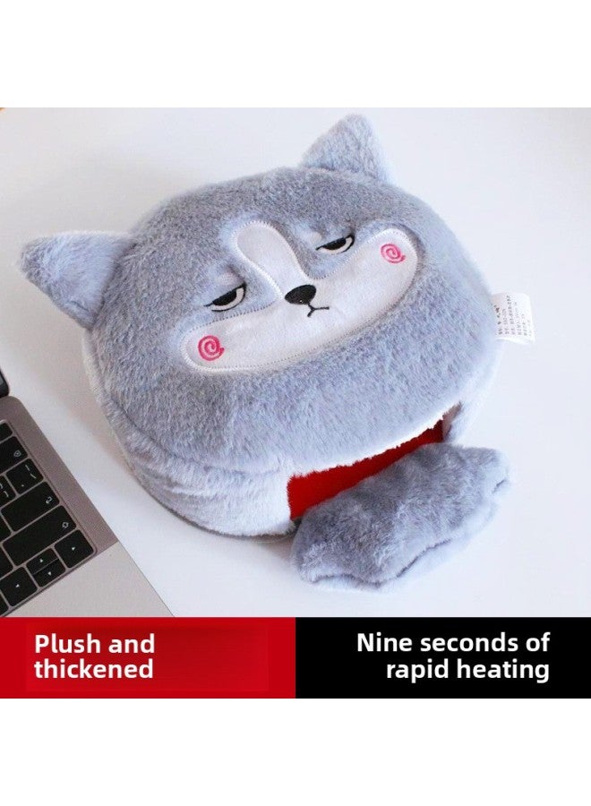 Winter Computer USB Heating Hand Warmer Heated Mouse Pad Cartoon Warm Mouse Pad Heated Hand Warmer Wrist Mouse-Color:Rabbit-one Body [plus One 1m Extension Cord] - Image 2