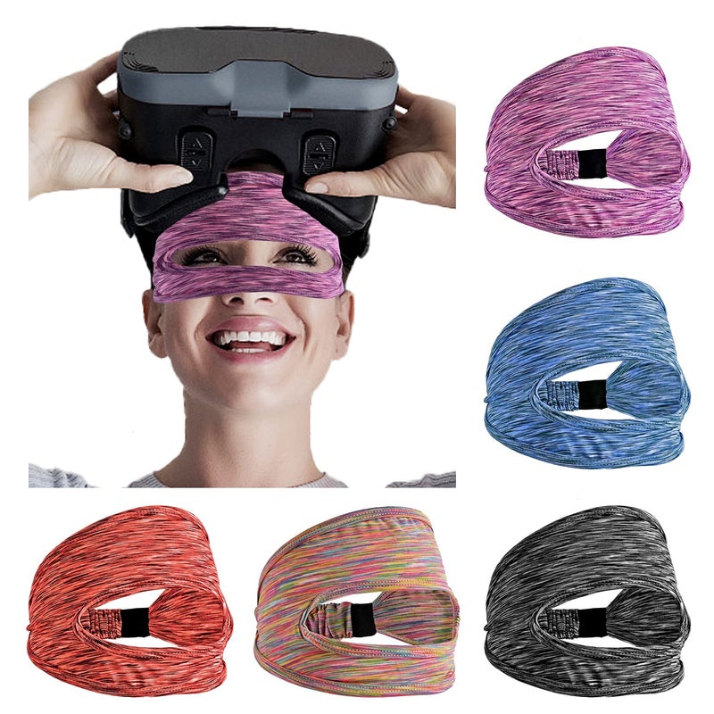 Abnaok 5 Pack VR Eye Mask, Adjustable Breathable VR Sweat Band for Oculus Quest 2, HTC Vive, PS, Gear, VR Workouts - Image 1