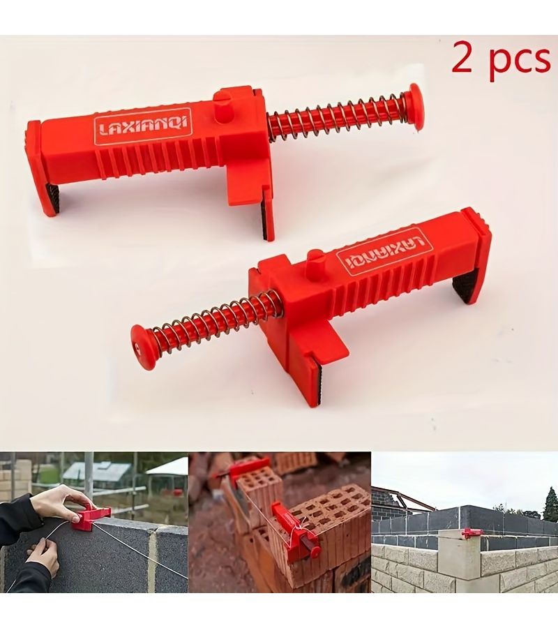 2Pcs Bricklaying Line Clips Runners Durable Plastic No Power Needed Essential Masonry Leveling Tools - Image 1