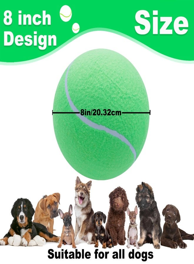 Banfeng Giant 8" Dog Tennis Ball Big Pet Toys Outdoor Sports Ball Interactive Dog Toy for Small Medium Large Dog(Green) - Image 2