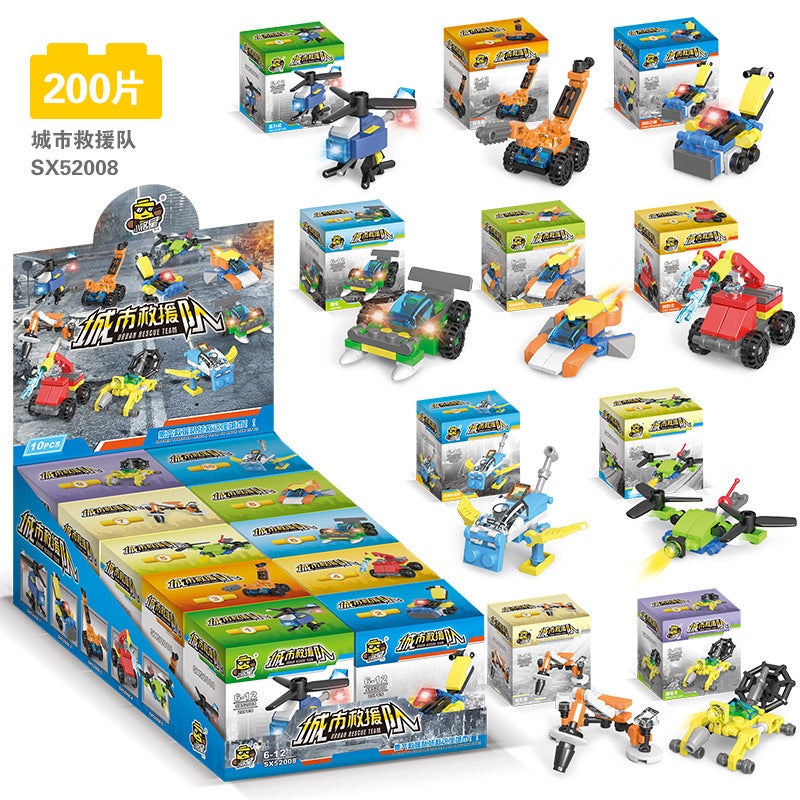 Mini Assembled Small Box Building Blocks Plastic Toy Gift Fruit Building Fast Food Hamburger Boys And Girls Kindergarten Prizes - Image 1