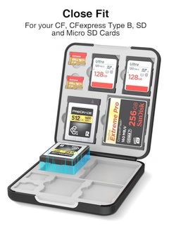 إيروريكس حافظة بطاقات ذاكرة Sd، فتحات بطاقات Sd، بطاقة Micro Sd، بطاقة Cf، بطاقة Cfexpress من النوع B، حامل حافظة بطاقات Sd متعددة متاحة مع 12 فتحة للبطاقات  - Image 4