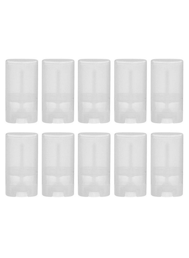 UPSTORE 10Pcs 15Ml/0.5Oz Empty Refill Plastic Oval Deodorant Containers Lip Gloss Balm Lipstick Tubes Crayon Chapstick Sample Packing Vials Holder Bottles Diy Beauty Tool(Clear) - Image 2