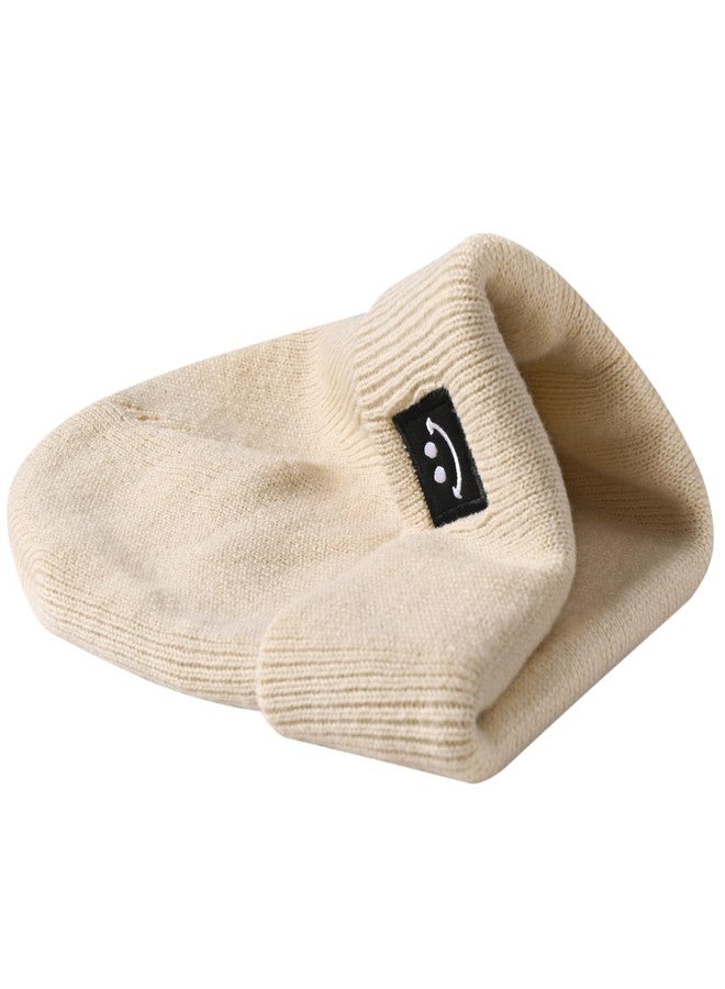 Bucaum Baby Beanie Knit Ski Hat,Toddler Winter Beanies,Warm Knit Hat for Girls Boys Children Caps, Beige, 6-36 Months - Image 4