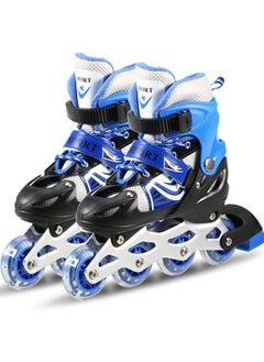 Children Roller Skates Adjustable Inline Skating shoes Outdoor Roller Skates for Boys Girls blue small - pzsku/Z7DA7D1230F787DF88D3BZ/45/_/1683485209/8bd1f61a-1751-460d-ab76-b1109c9a8e72