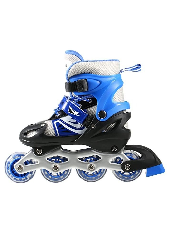 Carol For Toys Children Roller Skates Adjustable Inline Skating shoes Outdoor Roller Skates for Boys Girls blue small  - Image 2