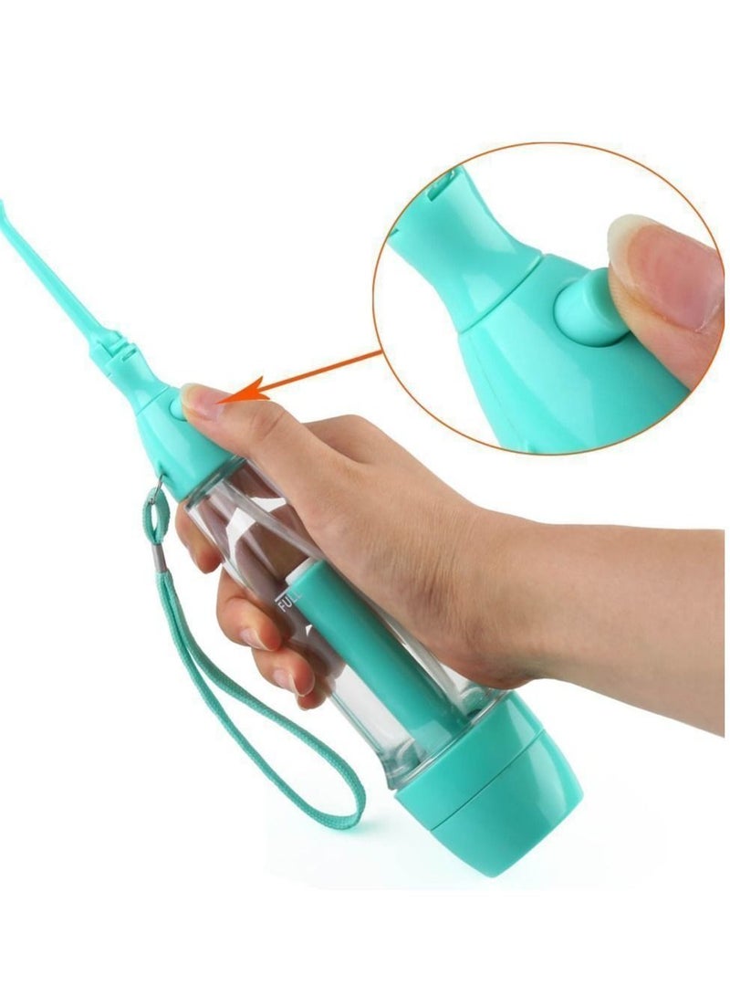 NIBEMINENT Water Flosser, Travel Portable Irrigator, Manual Air Pressure Oral 70ml Jet Cordless Dental Care Tooth Cleaner for Travel, Home - Image 5