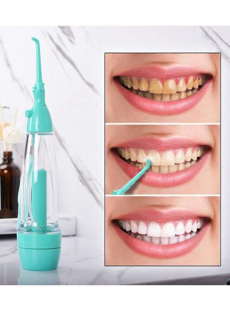 NIBEMINENT Water Flosser, Travel Portable Irrigator, Manual Air Pressure Oral 70ml Jet Cordless Dental Care Tooth Cleaner for Travel, Home - Image 2