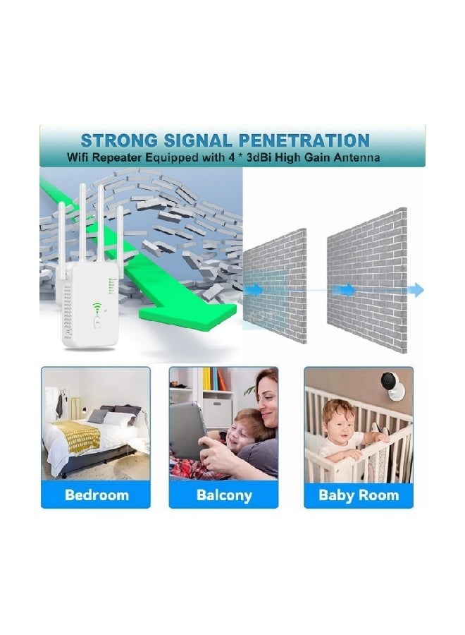 1200Mbps Wireless WiFi Repeater Wifi Signal Booster Dual-Band 2.4G 5G WiFi Extender 802.11ac Gigabit WiFi Amplifier WPS Router, AC1200  - Image 5