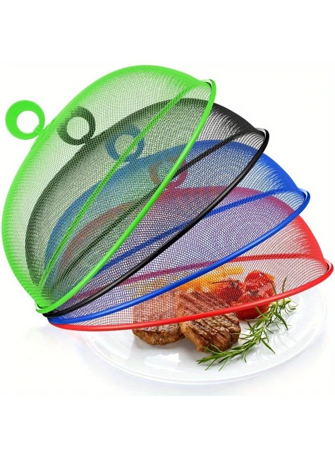 Red Heavy Duty Outdoor Food Covers 2pcs Insectproof Stackable Easy Clean For Picnics Camping BBQs - Image 3