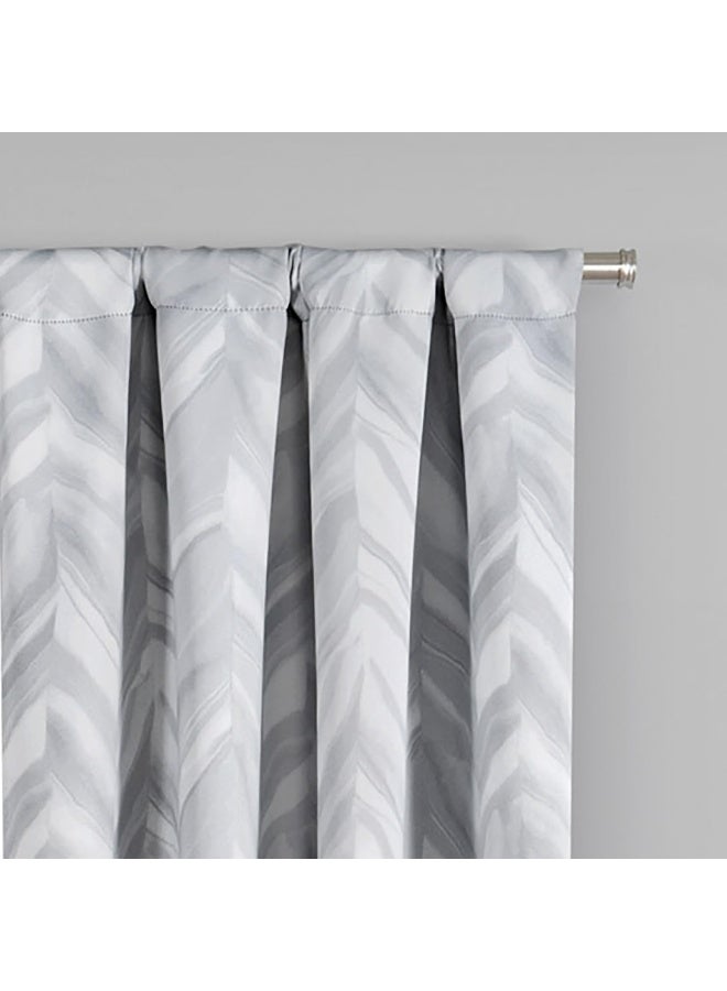 ECLIPSE Blackout Curtains for Bedroom  Haley 37 x 84 Thermal Insulated Single Panel Rod Pocket Room Darkening Curtains for Living Room Silver - Image 3