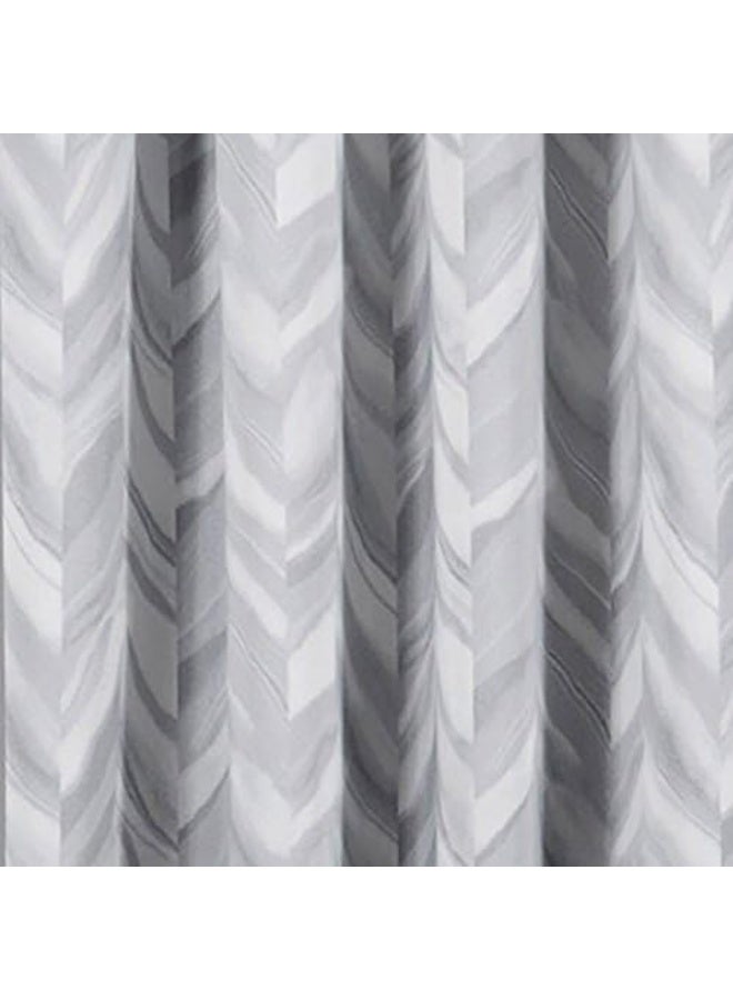 ECLIPSE Blackout Curtains for Bedroom  Haley 37 x 84 Thermal Insulated Single Panel Rod Pocket Room Darkening Curtains for Living Room Silver - Image 2