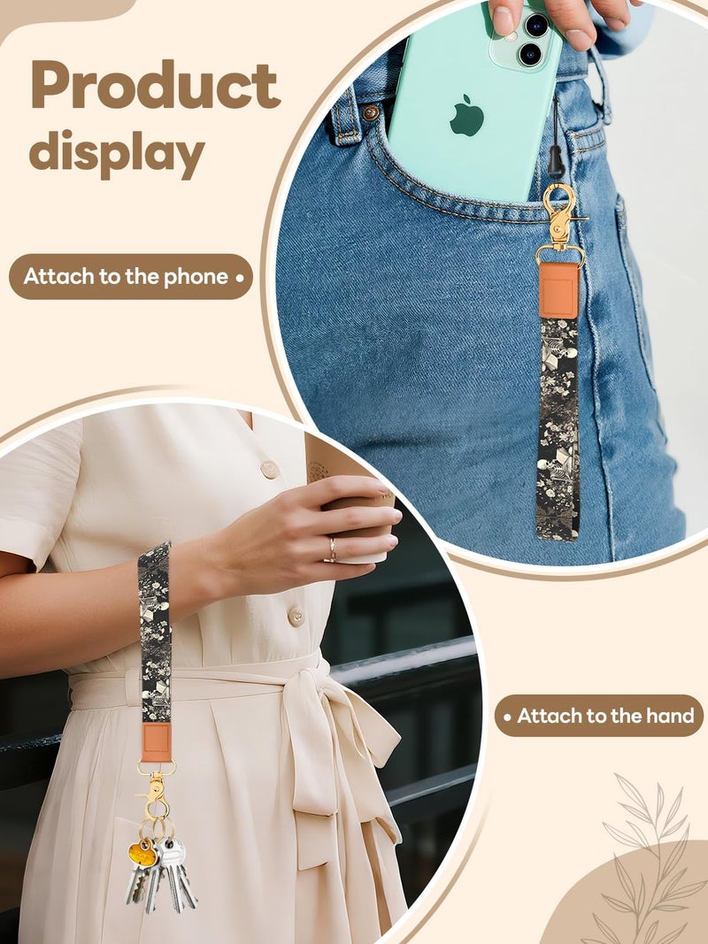 Handlein Wristlet Keychain for Women and Men, Key Chain Holder, Wrist Lanyard for Keys (Black Skull) - Image 3