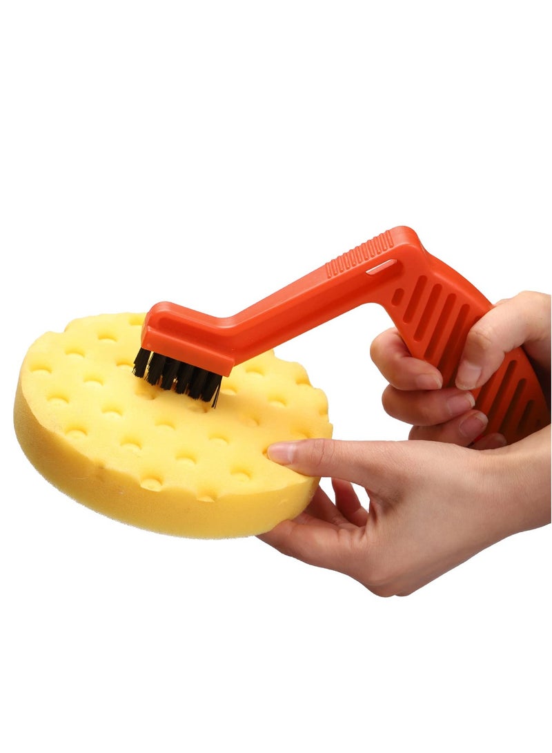 SOLARAE Polishing Pad Conditioning Brush Set, Wool Buffing Pad Cleaning Spur Tool, Foam Pad Brush, Professional Car Buffing Pad Cleaning Tools for Wool and Foam Pads. - Image 5