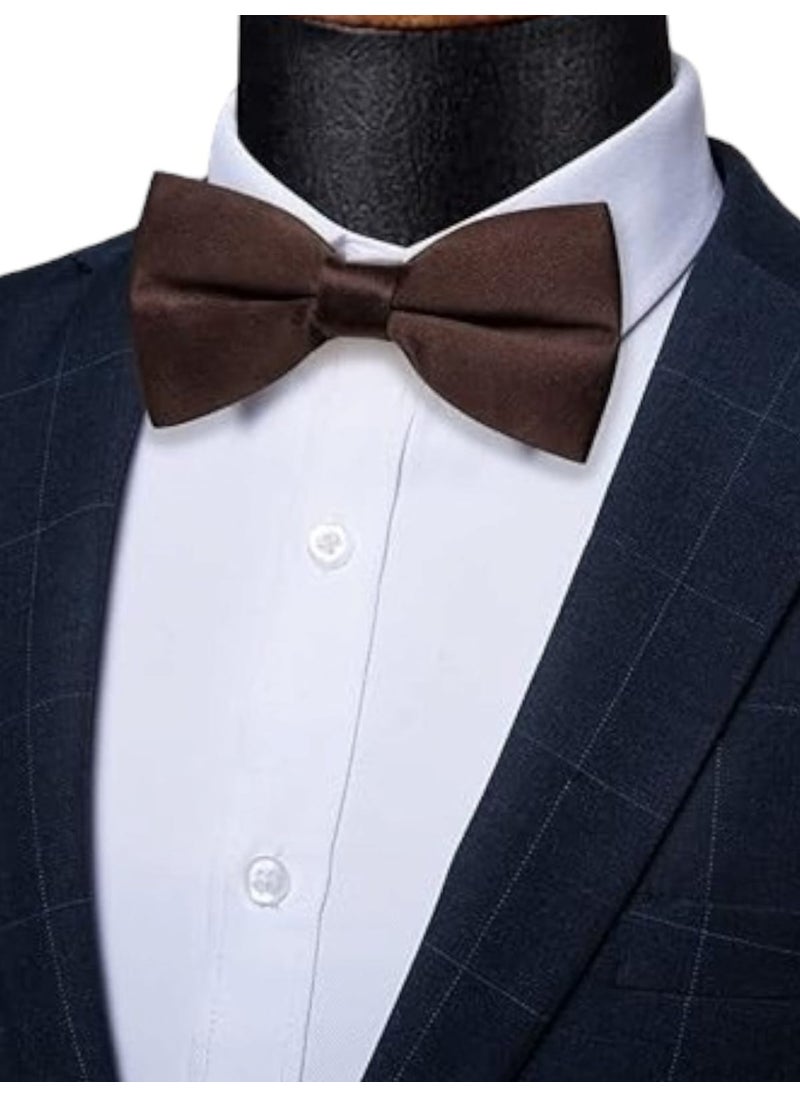 Trenderrs Men's Solid Color Satin Bow Tie  - Image 1