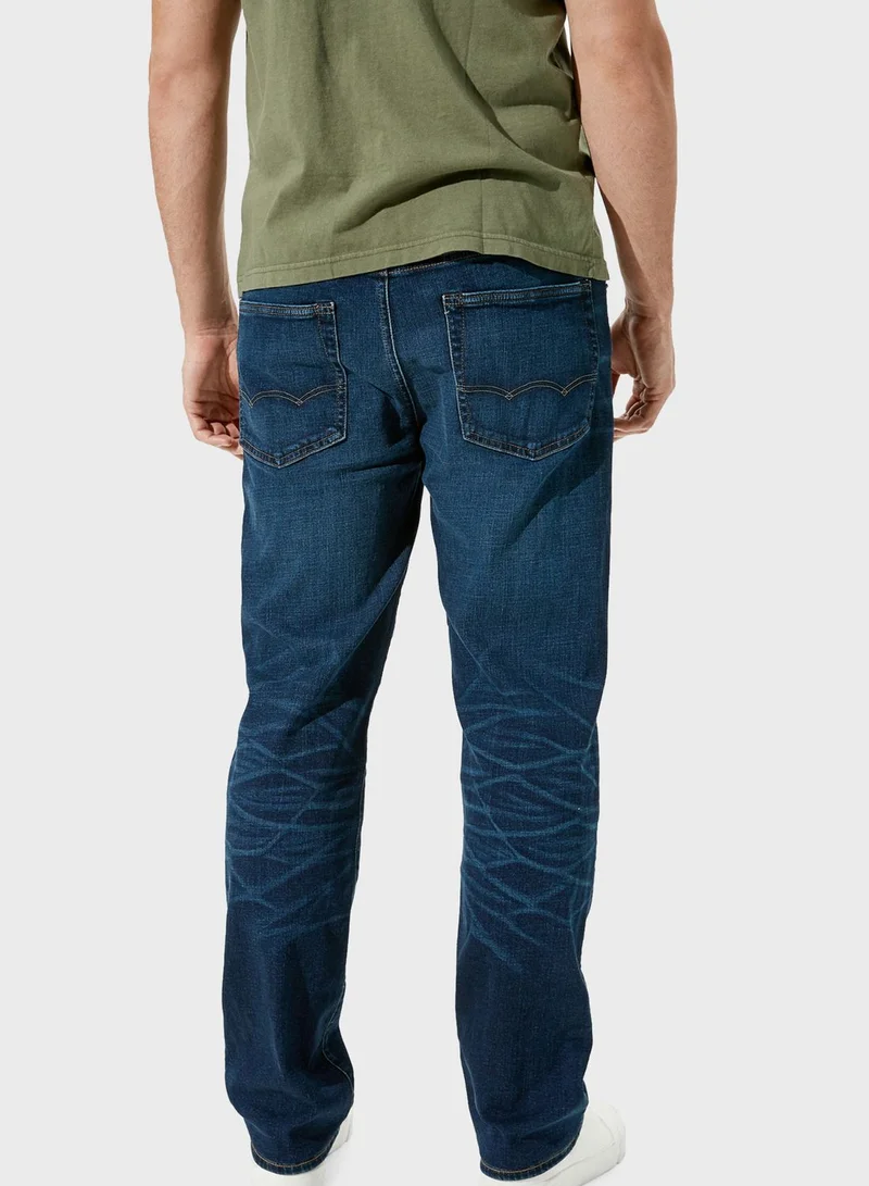 American Eagle Mid Wash Relaxed Jeans