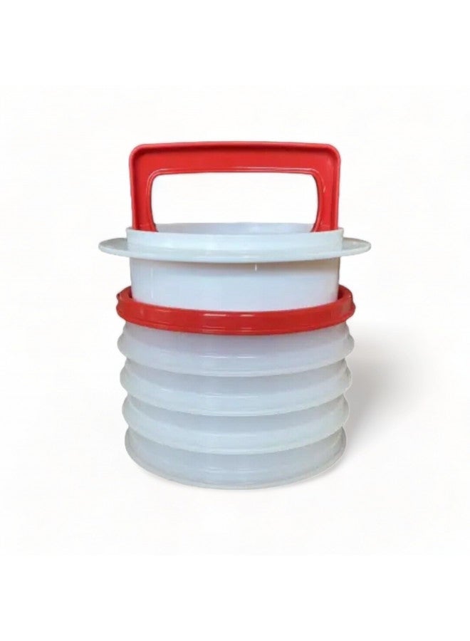 Tupperware Hamburger Press and Freezer Set in Chili Red - Image 2