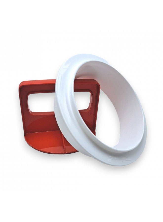 Tupperware Hamburger Press and Freezer Set in Chili Red - Image 3