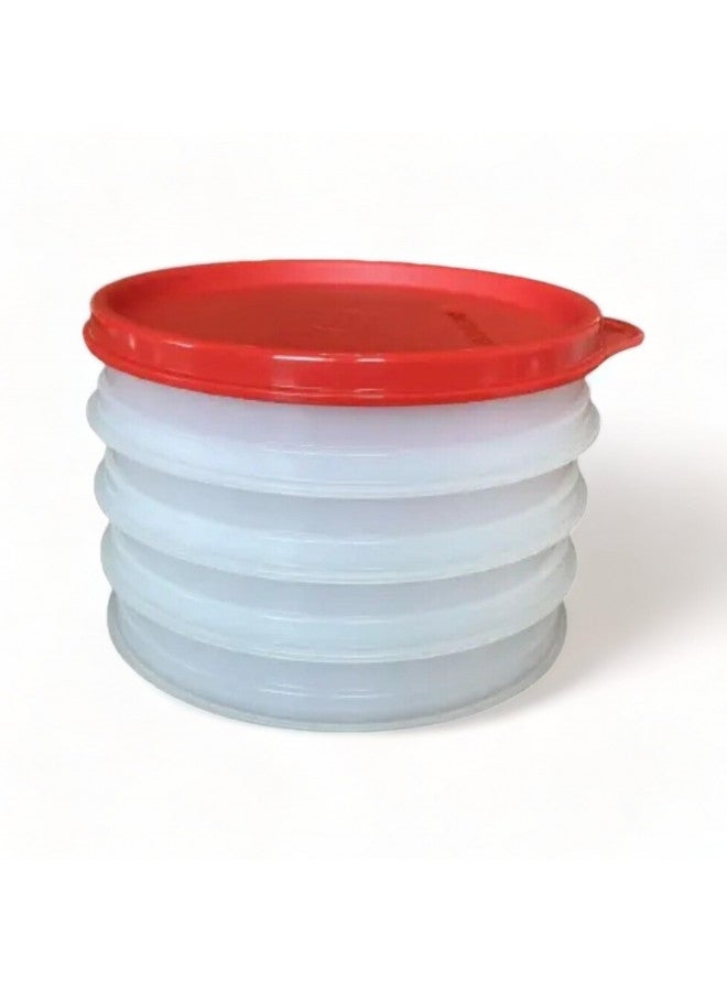 Tupperware Hamburger Press and Freezer Set in Chili Red - Image 4