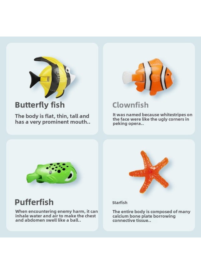 Children's Simulation Fish Tank Toy Electric Mini Aquarium Light Fishing Children's Toy Shaking Sound Generation-Color:Sakura Powder - Image 5