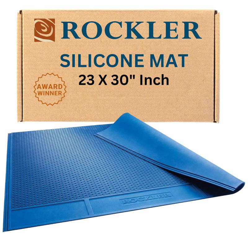 Rockler Silicone Glue Mat XL 23x30  Heat Resistant Mat for Projects Garage Shop Dining Room Table  Easy to Clean Silicone Mats for Crafts  Rollable Workshop Accessories for Easy Storage