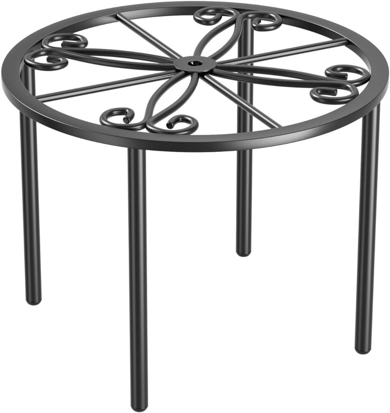 Tazweeq Metal Plant Stands, 10.2 IN Flower Pot Holder for Indoor & Outdoor Courtyards, Gardens, Ideal Plant Risers & Shelf Accessories - Image 1