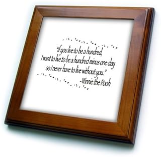 3DROSE 3dRose ft_163982_1 If You Live to Be a Hundred I Want to Live to Be a Hundred Minus a Day Framed Tile, 8 by 8-Inch - Image 1
