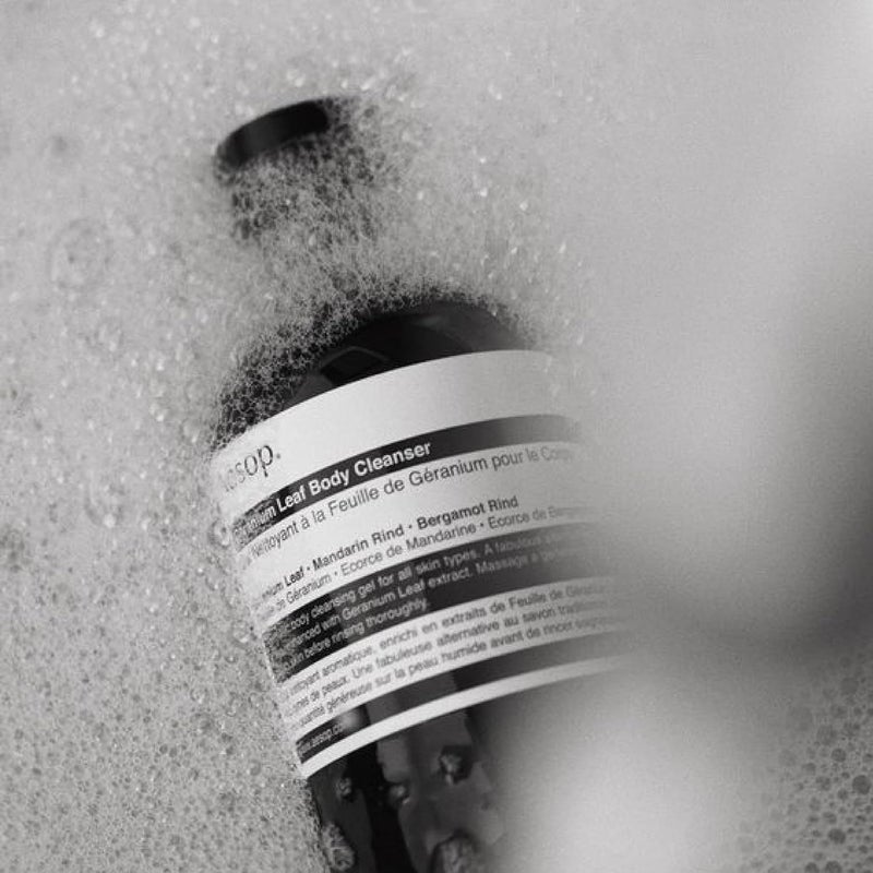 Aesop Geranium Leaf Body Cleanser For All Skin Types To Cleanse Without Drying Out Geranium Leaf Mandarin Rind Bergamot Rind 169 oz 500mL Eleos Nourishing Body Cleanser Sample - Image 4