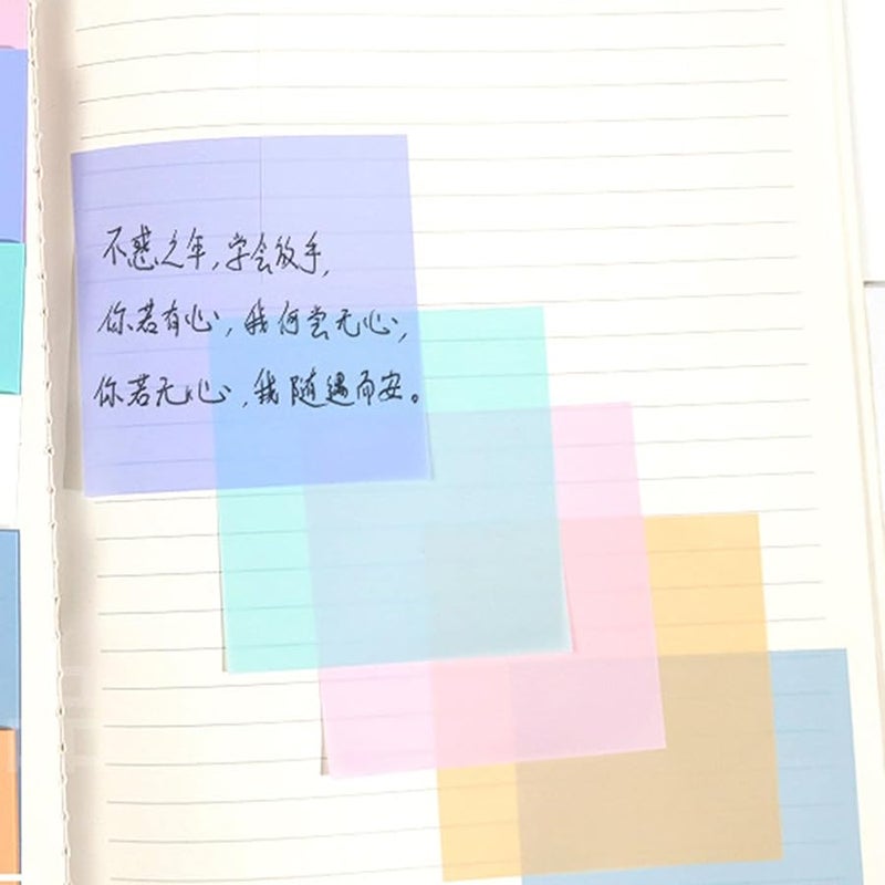 ملاحظات لاصقة بلون الماكرون الوردي 5 قطع، ورق ملاحظات لاصق مقاوم للماء للمدرسة والمكتب - Image 4